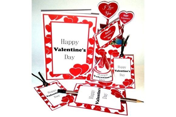 Download VALENTINE'S DAY SET. Printable Designs. - Design Collection