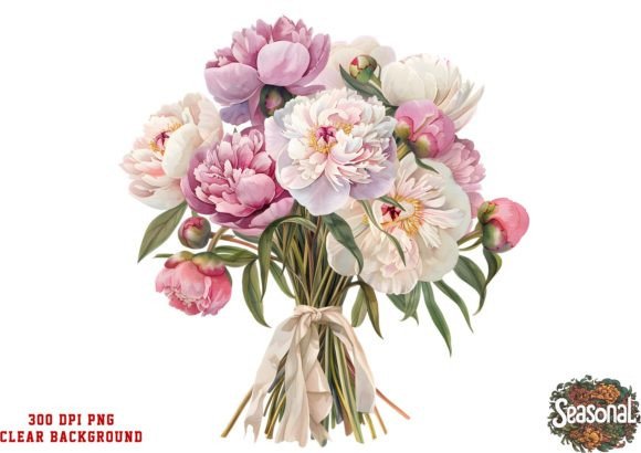 Download Watercolor Dusty Pink Peonies Cliparts - Premium Bundle