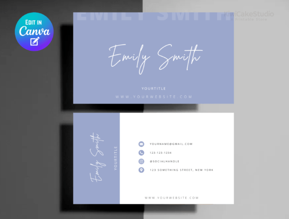 Download Printable Business Card Template Canva - Card Collection