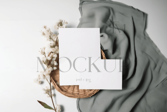 Download 5x7 and 5x3.5 Styled Card Mockup - Card Collection