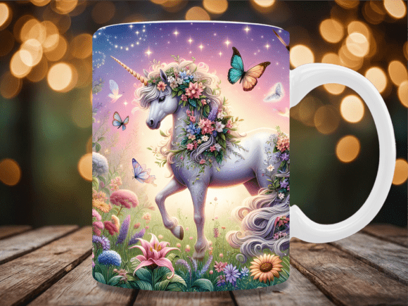Download Pastel Magic Unicorn Garden Mug Wrap - Pastel magic Collection