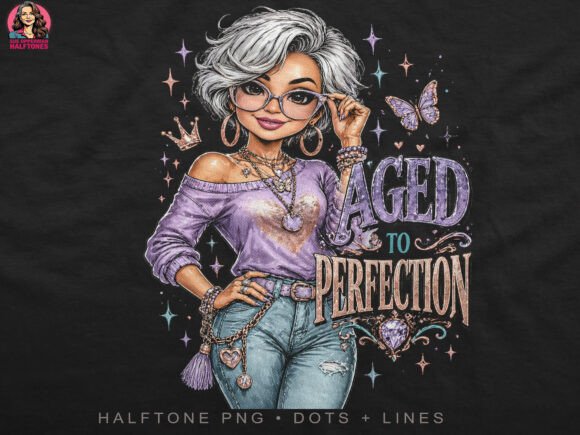 Download Aged to Perfection Halftone DTF Design - Design Collection