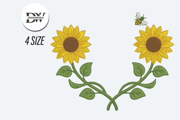 Download Sunflower Wreath Embroidery Design - Design Collection