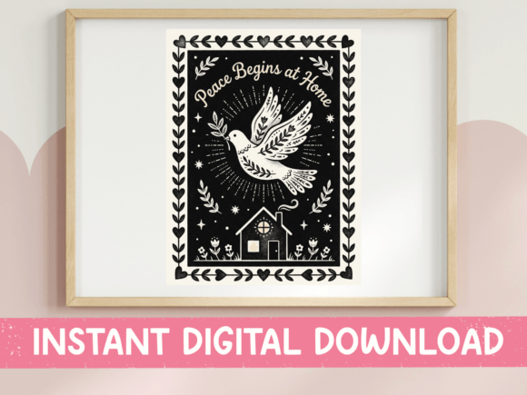 Download Peace Begins at Home Dove Design - Design Collection