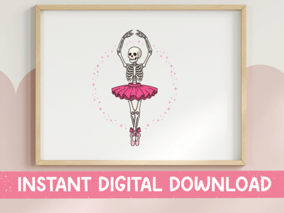 Download Skeleton Ballerina Pink Tutu Design - Design Collection