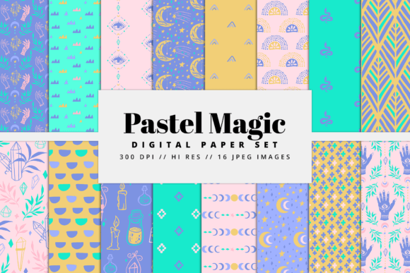 Download Pastel Magic Digital Paper Set - Pastel magic Collection
