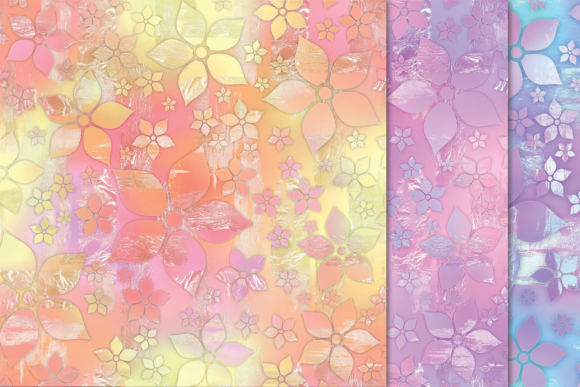 Download 12 JPG Pastel Foil Floral Textures - Floral textures Collection