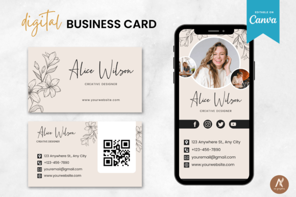 Download Digital Printable Business Card Template - Card Collection