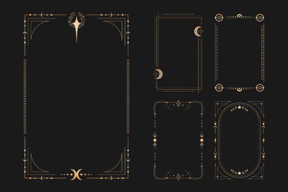 Download Decorative Golden Tarot Card Frames - Card Collection