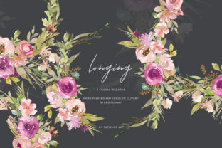 Download Watercolor Dusty Pink and Purple Flowers - Premium Resources