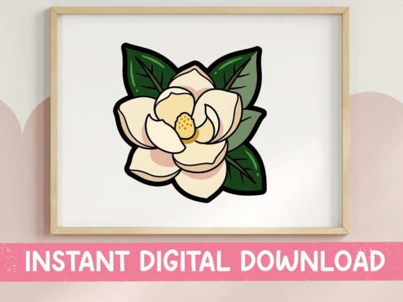 Download Magnolia Blossom Sticker Design - Design Collection