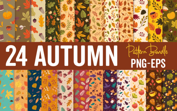 Download Autumn Pattern PNG Design Bundle - Design Collection